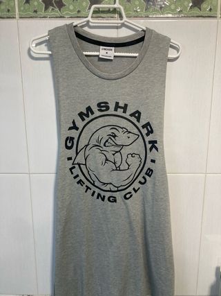 Camiseta tirantes Gymshark M Tiburón