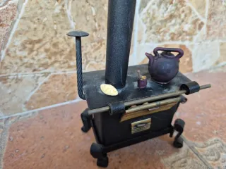 Mini Estufa Decorativa Metal y Vidrio