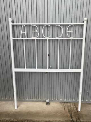 Cabezal forja blanco cama 90cm