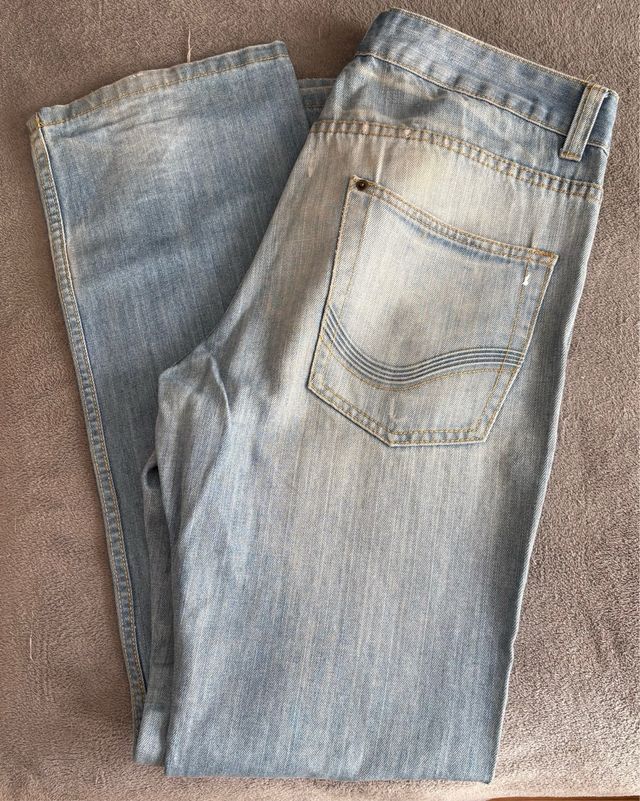 Pantalón Vaquero Hombre Blanco Jeans Talla L