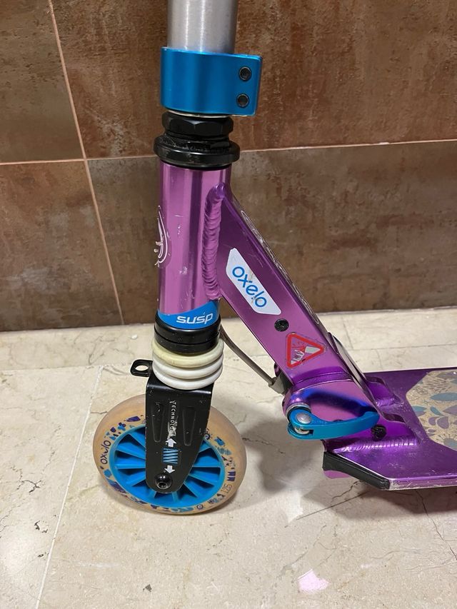 Patinete Oxelo MID5 Plata / Morado