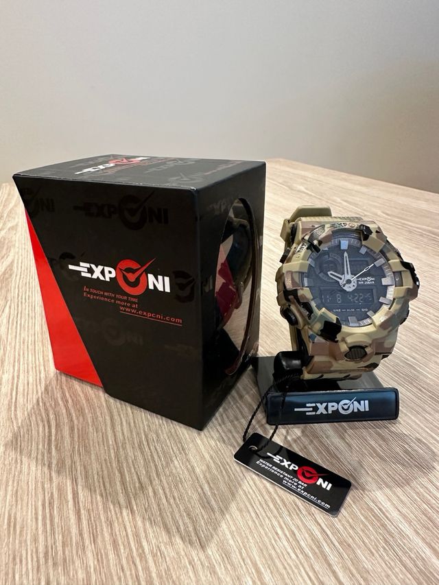 Reloj EXPONI Deportivo Negro y Verde