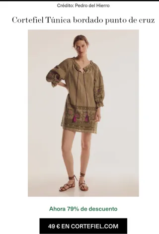 Vestido Pedro del Hierro verde talla S