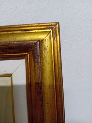 Quadro con chiesa e paesaggio