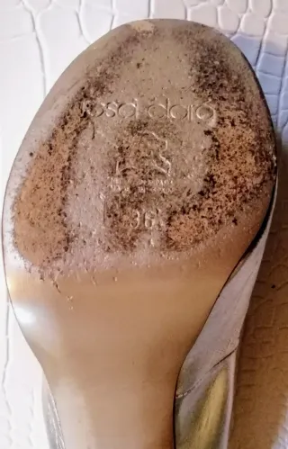 Zapatos Rosa Clara plateados peep toe