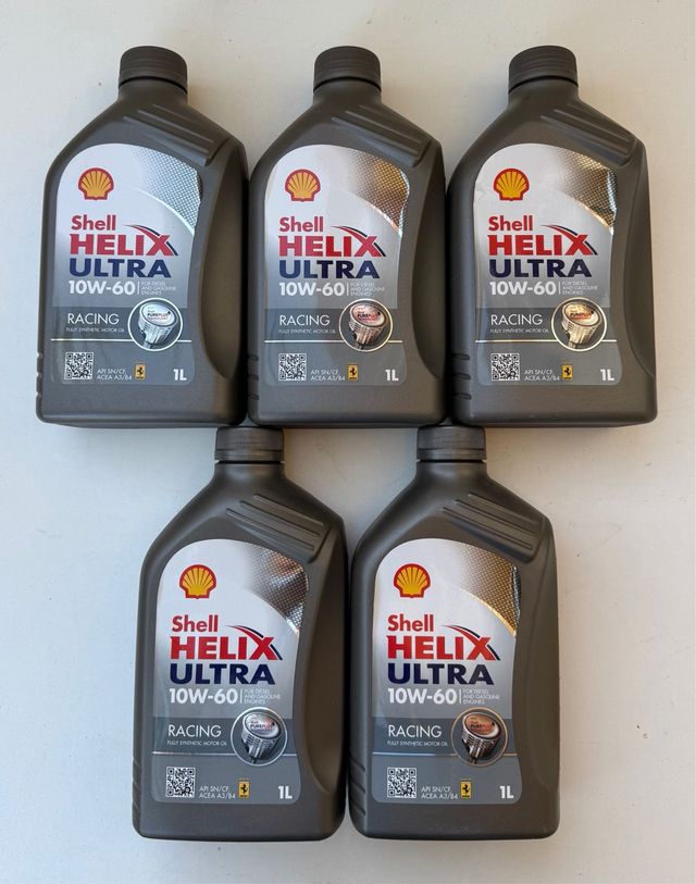 5x Aceite Shell Helix Ultra 10W-60 Racing