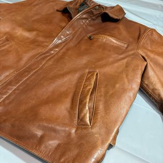Leather Jacket Alan Gordon Aviator Marrone