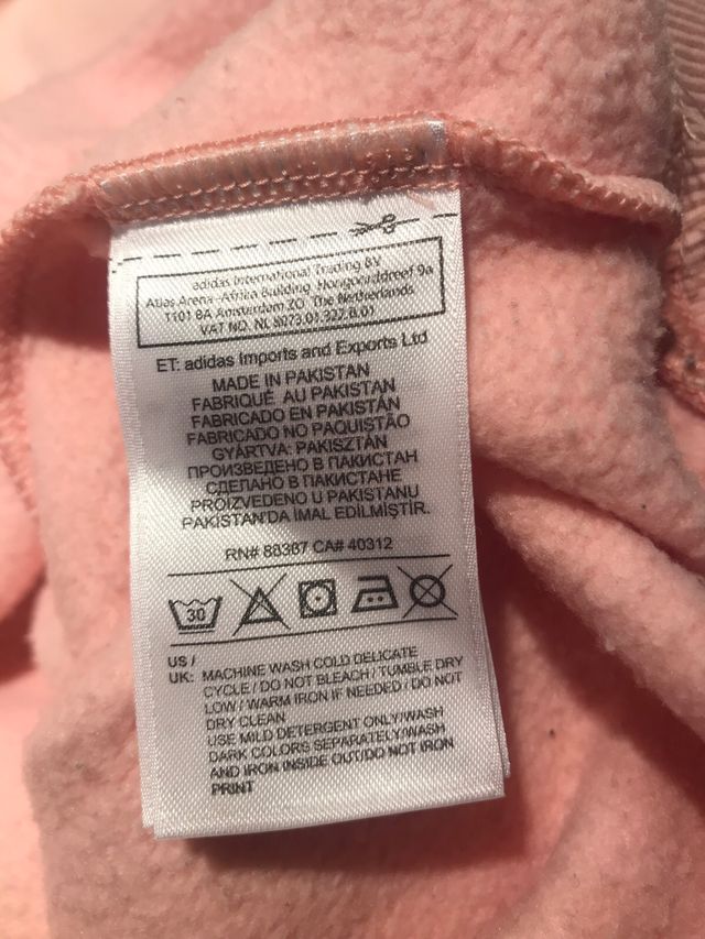 Sudadera Adidas Rosa Talla M