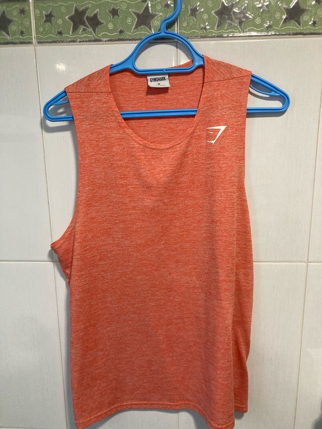 Camiseta tirantes Gymshark naranja Talla M