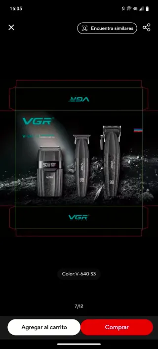 Máquina de barbería VGR V-640 S3