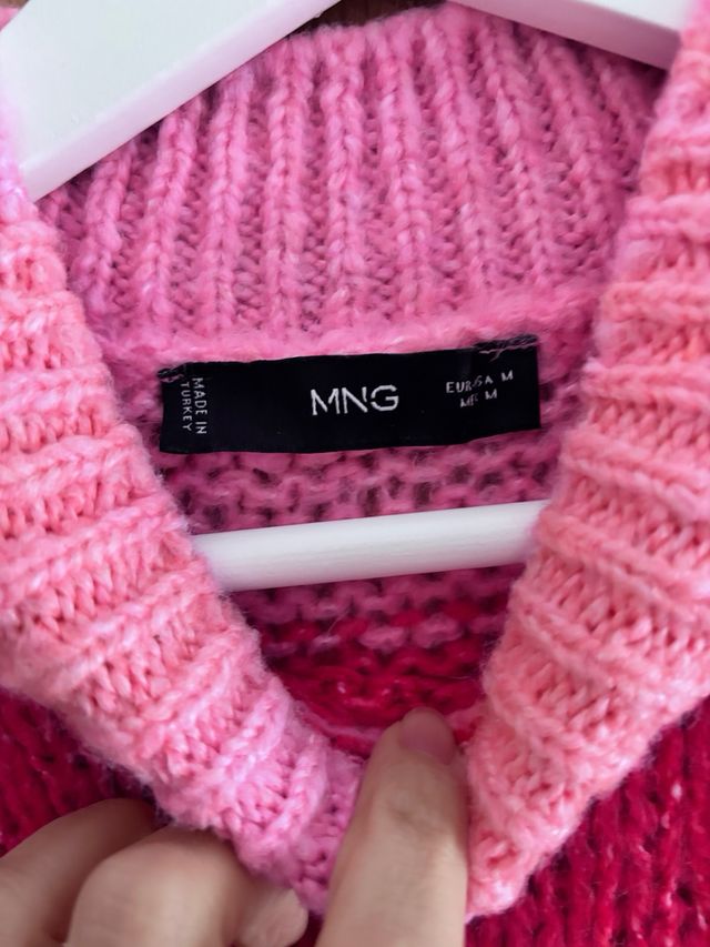 Jersey Mango rayas rosa y rojo