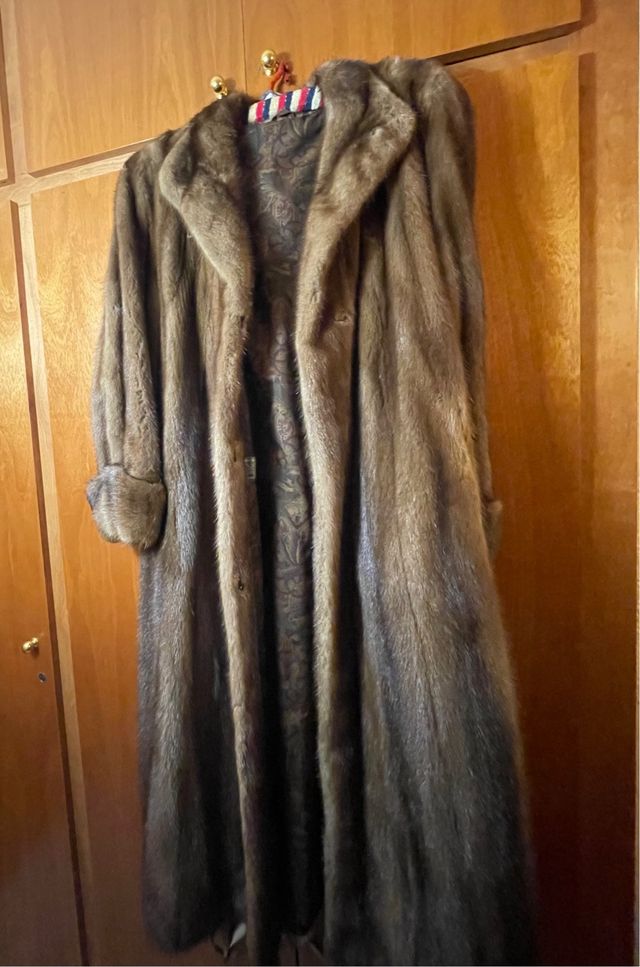 Abrigo largo pelo auténticoVison