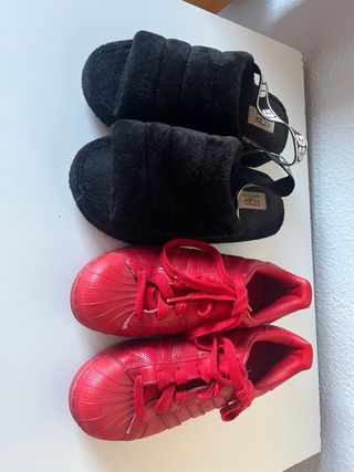 Zapatillas UGG y Adidas Rojas