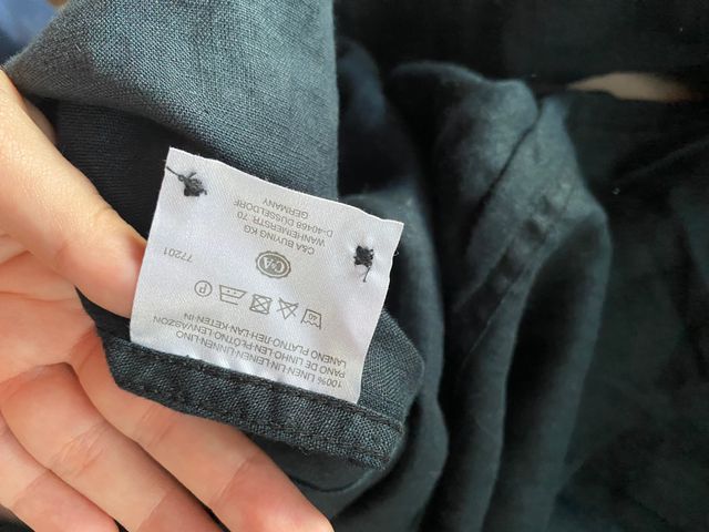 Camisa Lino Negra Talla S