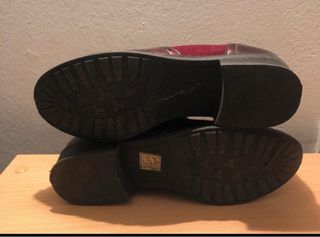 Zapatos mujer T/38 marrones y rojos