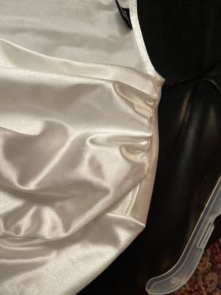 Body satén manga larga