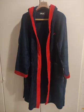 Accappatoio Fila Cotone Velour Unisex Blu