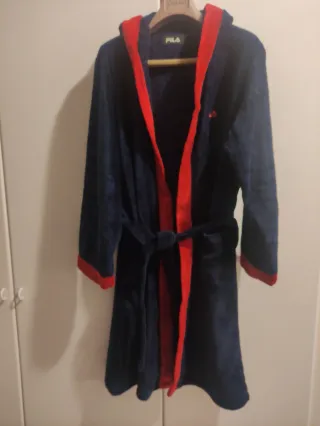 Accappatoio Fila Cotone Velour Unisex Blu