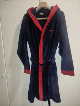 Accappatoio Fila Cotone Velour Unisex Blu