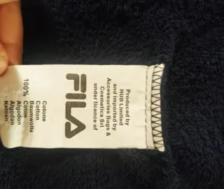 Accappatoio Fila Cotone Velour Unisex Blu