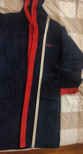 Accappatoio Fila Cotone Velour Unisex Blu