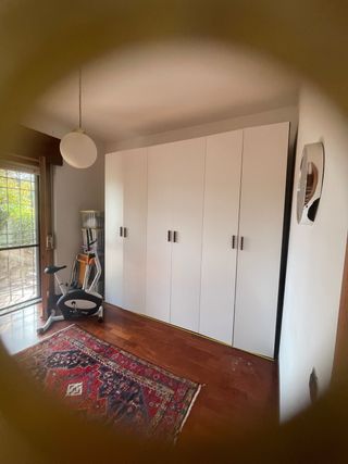 Armadio 6 ante battenti bianco/marrone