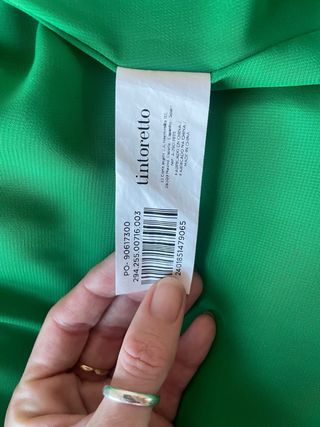 Vestido fiesta verde Tintoretto Talla S