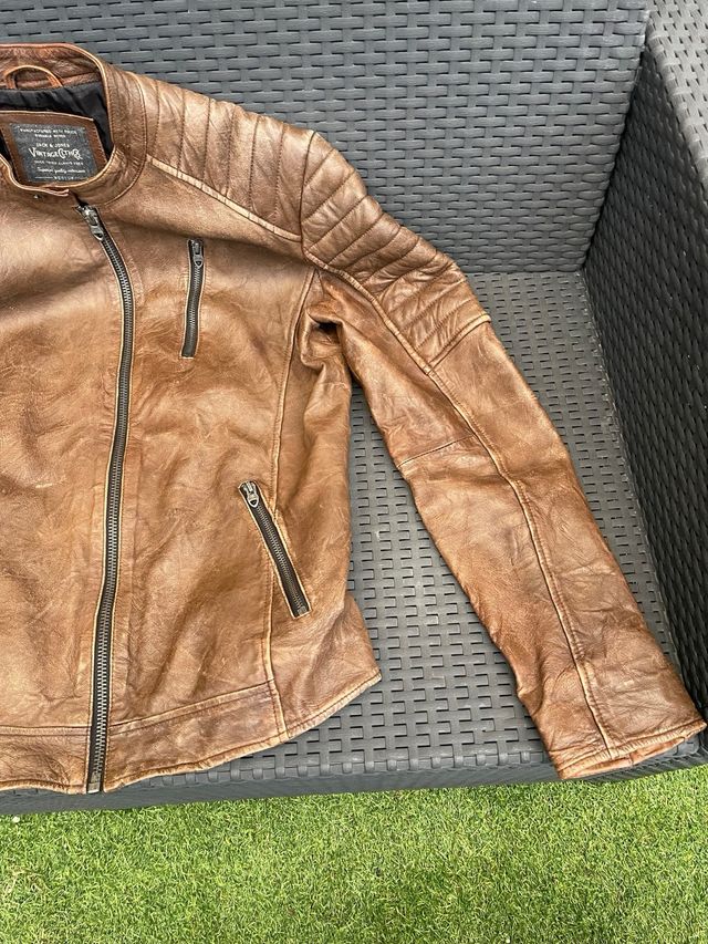 Cazadora Piel Jack & Jones Talla M