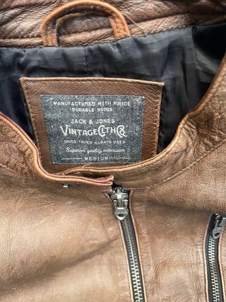 Cazadora Piel Jack & Jones Talla M