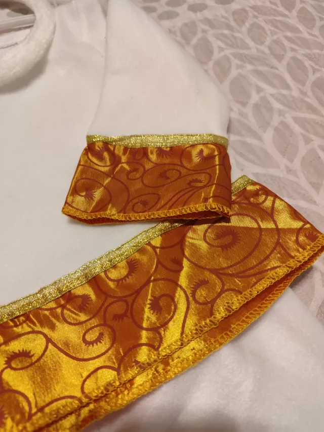 Disfraz Angelito Blanco y Dorado Talla Bebé