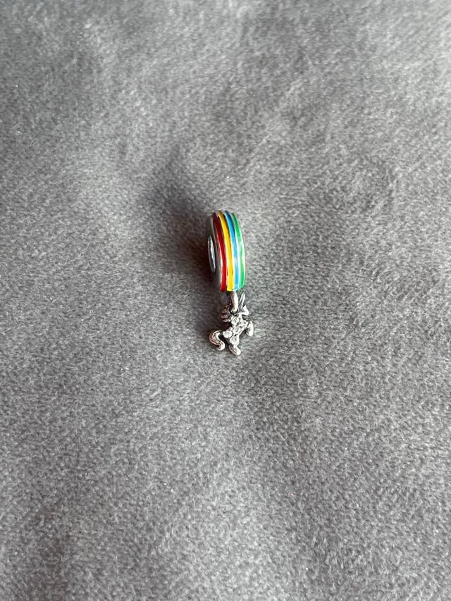 Charm Unicornio. Bañado en Plata S925 Nuevo