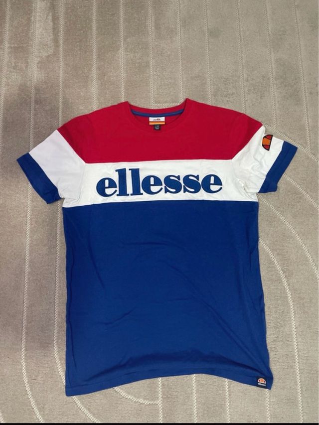 Camiseta Ellesse Roja, Blanca y Azul