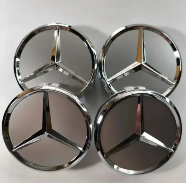 4 TAPAS BUJE CENTROS RUEDAS LLANTAS MERCEDES 75MM 