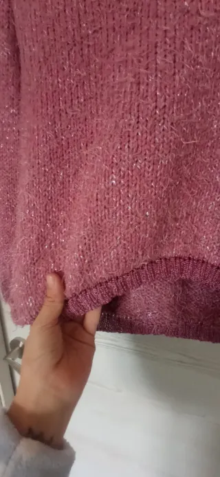 Jersey rosa brillante invierno