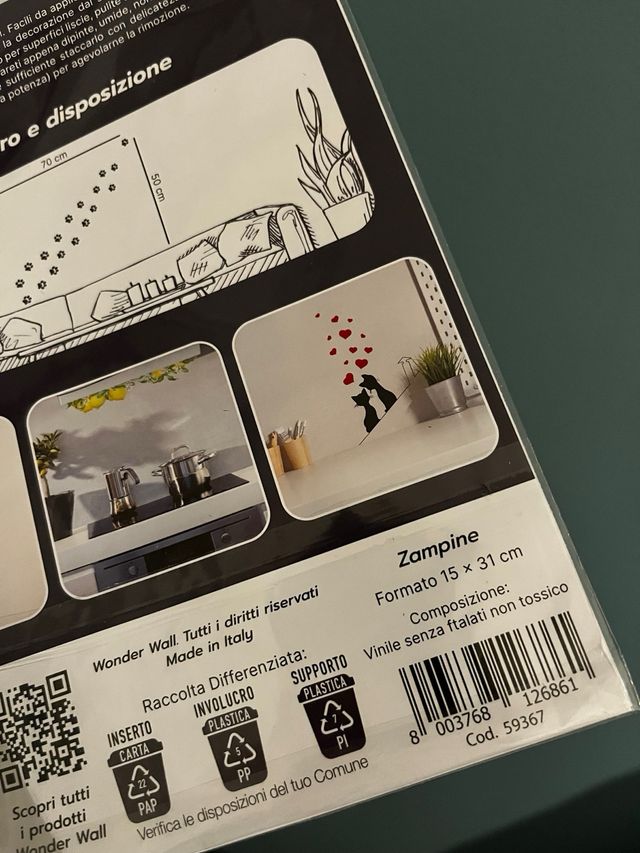 Adesivi murali Wonder Wall impronte cane