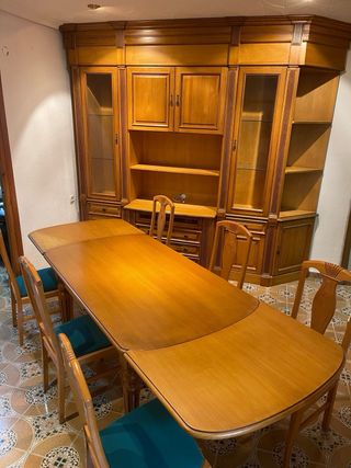Conjunto comedor madera maciza clásico