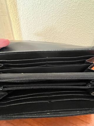 Cartera billetero mujer negra