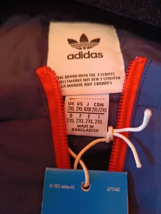 Chaqueta Adidas Bomber Invierno con Capucha
