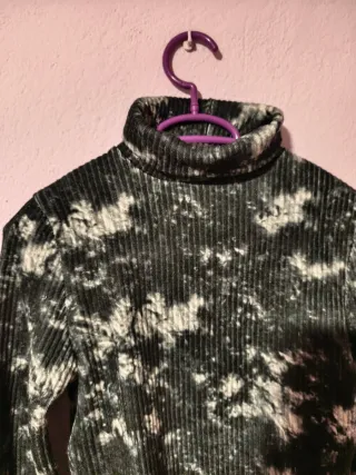 Jersey cuello alto tie dye Y2K