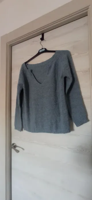 Jersey azul grisáceo de invierno