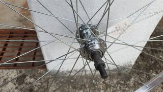 Cerchio posteriore bici 28 storto