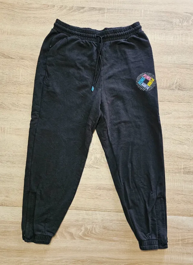 Pantaloni tuta uomo neri con logo