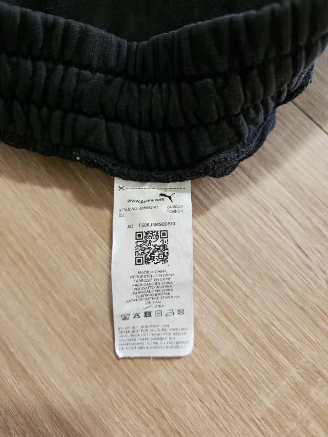 Pantaloni tuta uomo neri con logo