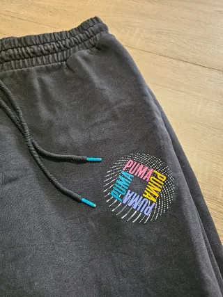 Pantaloni tuta uomo neri con logo