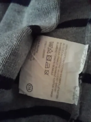 Jersey rayas hombre gris y rojo