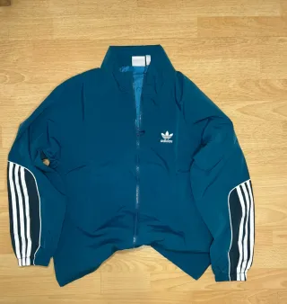 Adidas Chaqueta Vintage Verde Oversize · Talla S ·