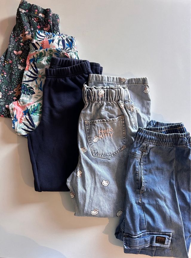 Lote 5 pantalones niña 8-9 años