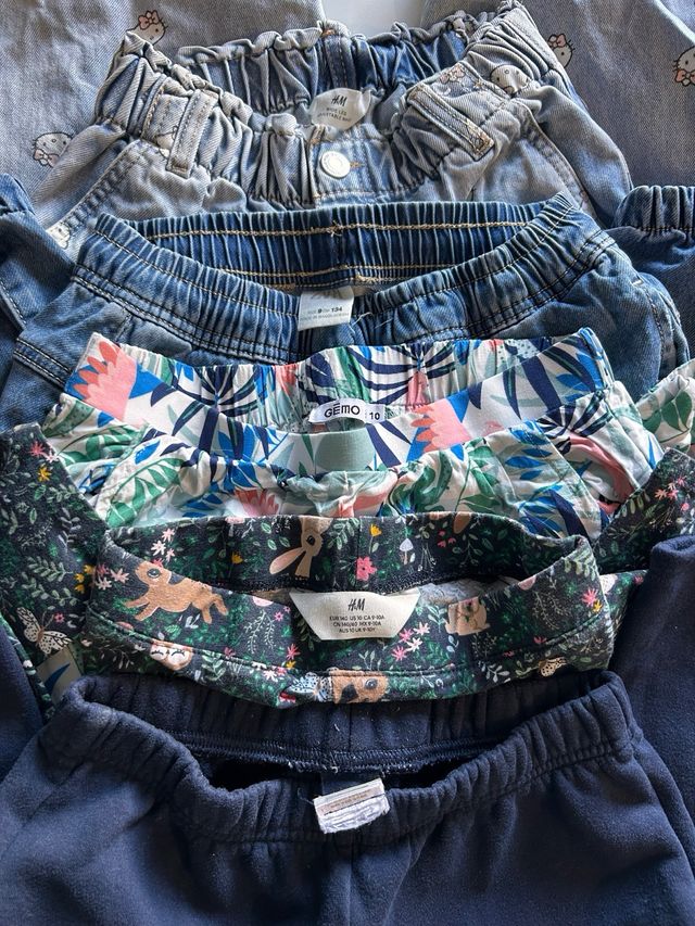 Lote 5 pantalones niña 8-9 años