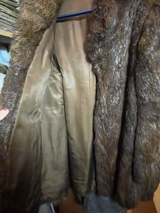 Abrigo de piel de bisonte vintage