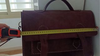 Bolso de cuero marrón